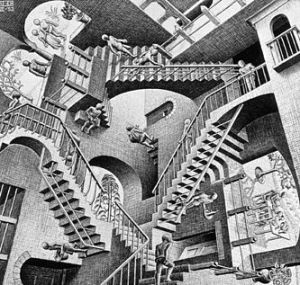"Relativity" by M.C.Escher